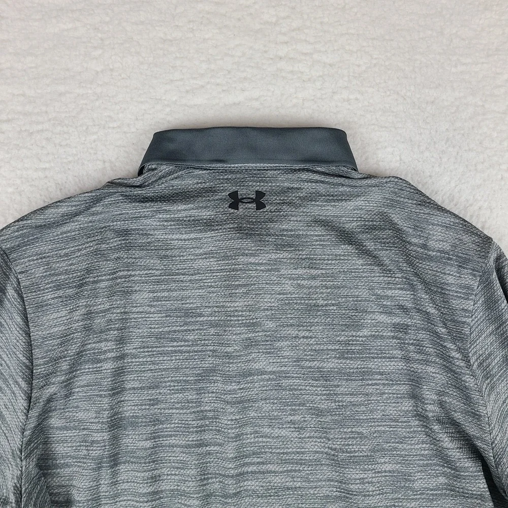 Under Armour Polo Shirt Mens XLT XL Tall Gray Heathered The Performance Loose
